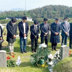 한국기자협회 회장단 5·18민주묘지 참배 이미지